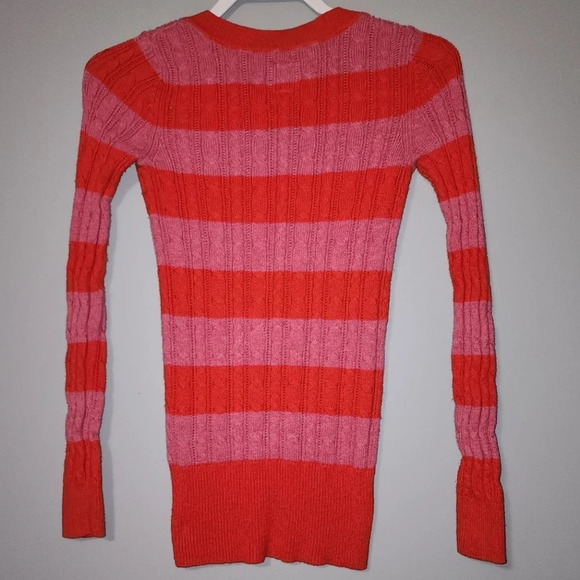AE Womens Sweater, Pink & Red Striped, Size Small - Picture 4 of 6